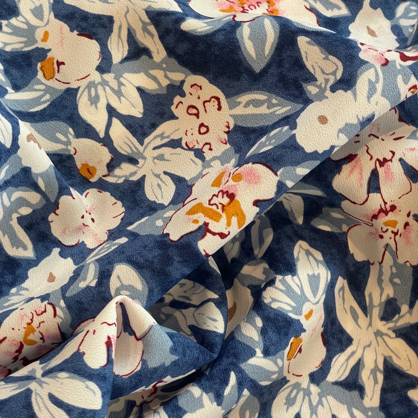 Blue Hawaii crepe de chine