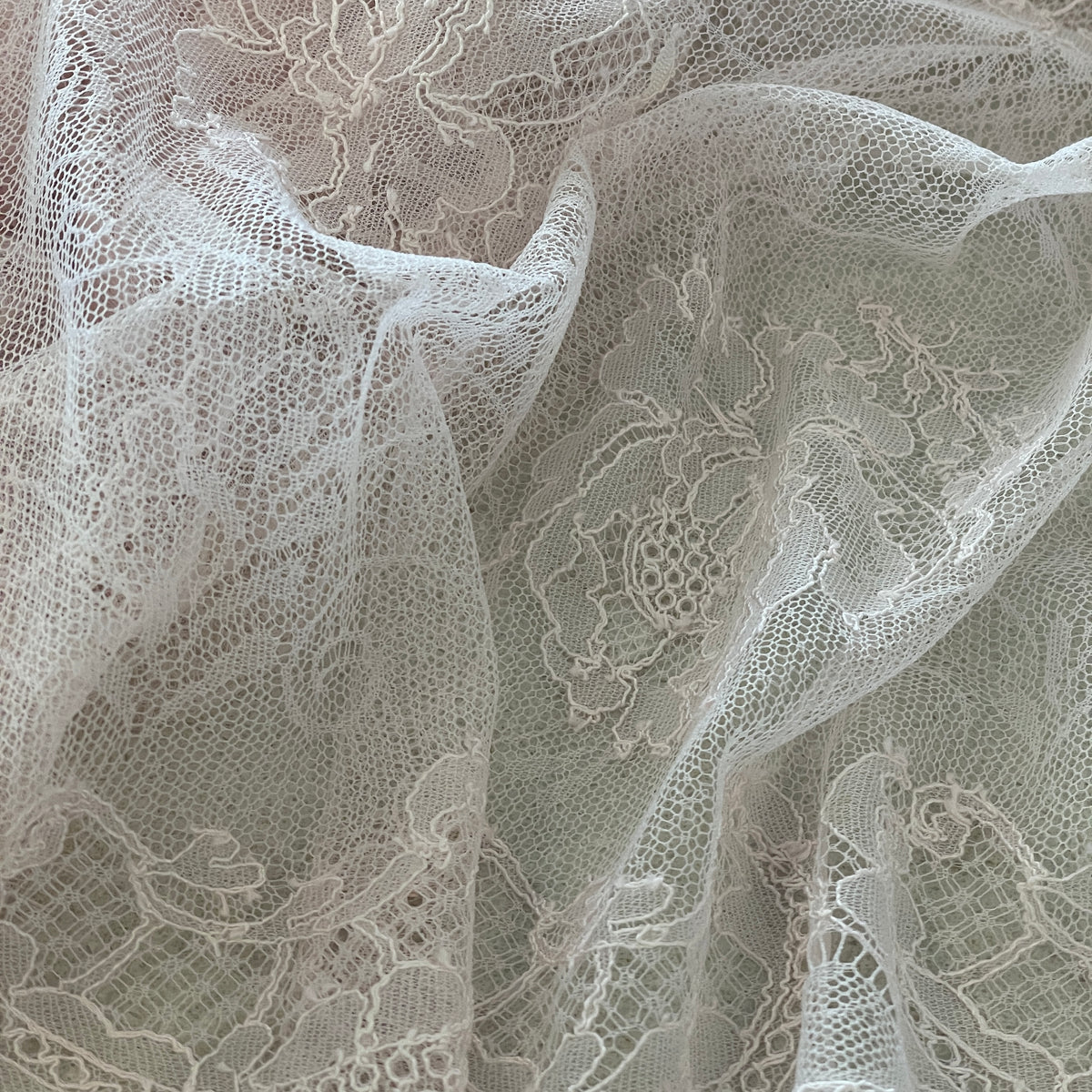 petal pink fine French lace