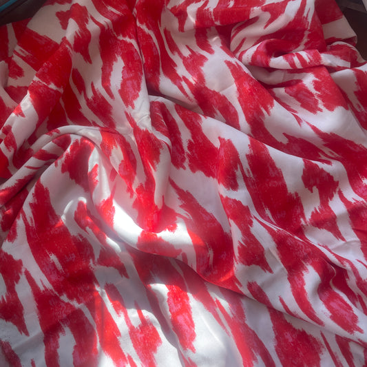 1.7m flame abstract viscose challis