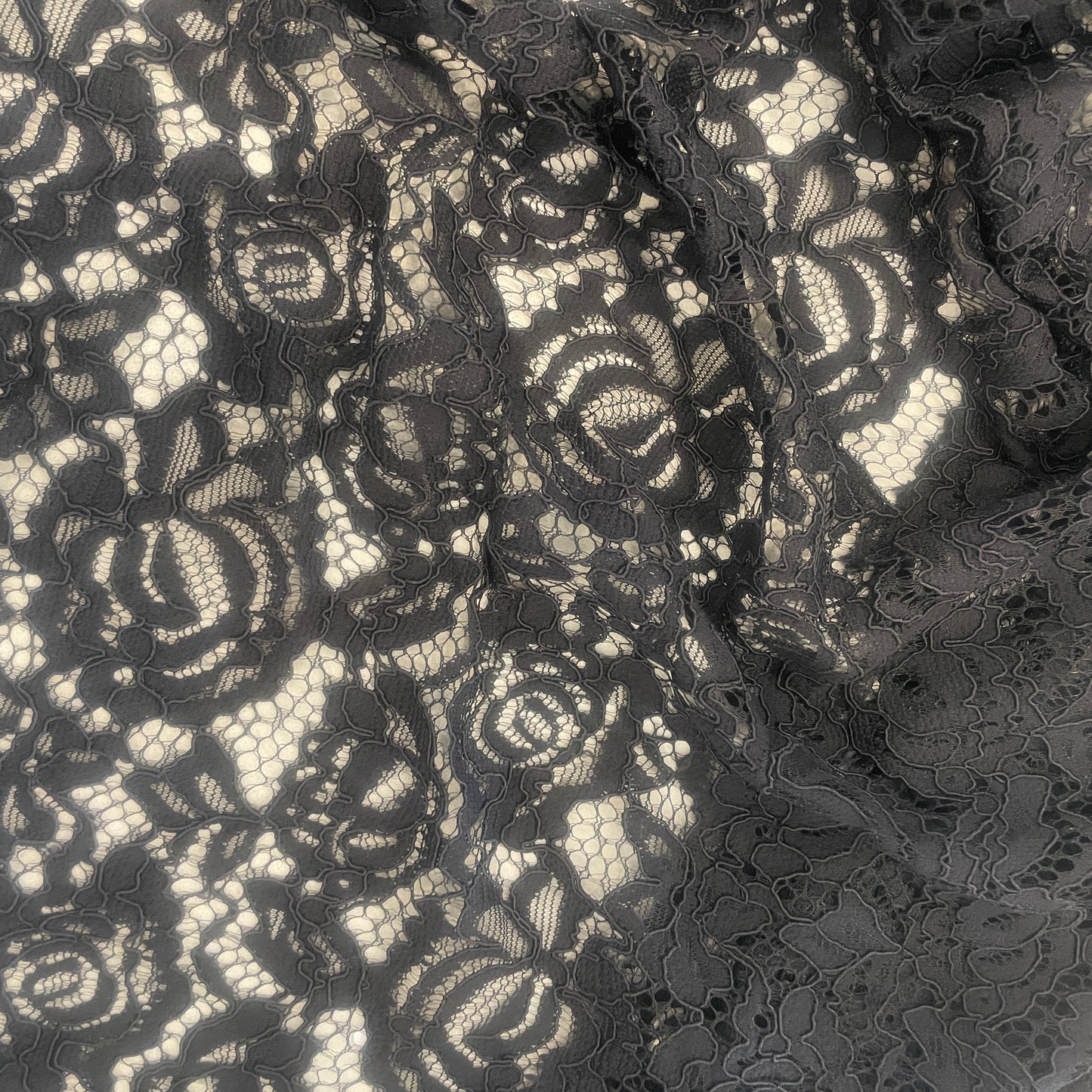 3.6m black corded lightweight lace