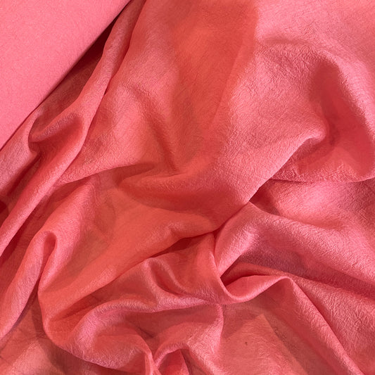 Coral Crinkle Georgette
