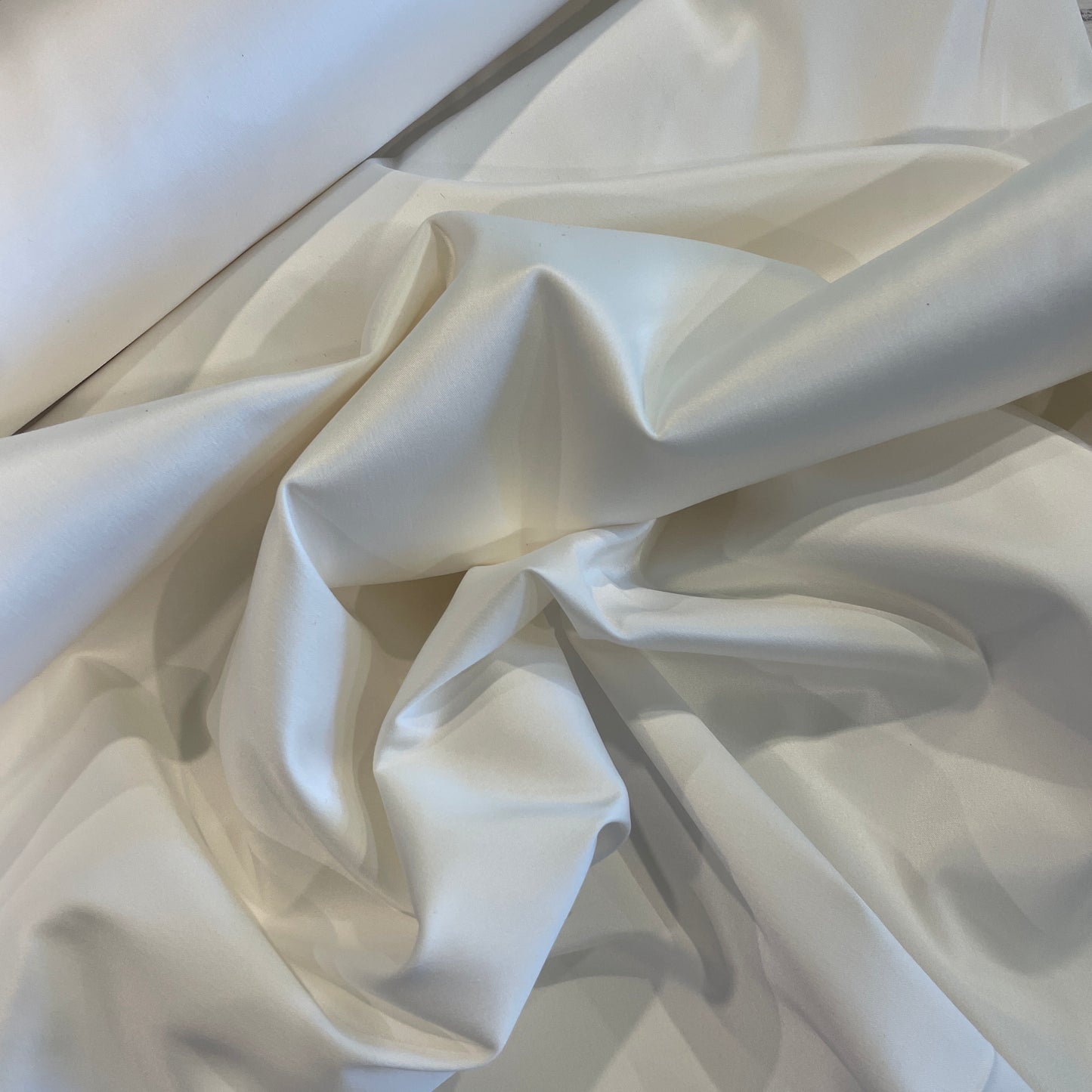 Ivory stretch duchess satin