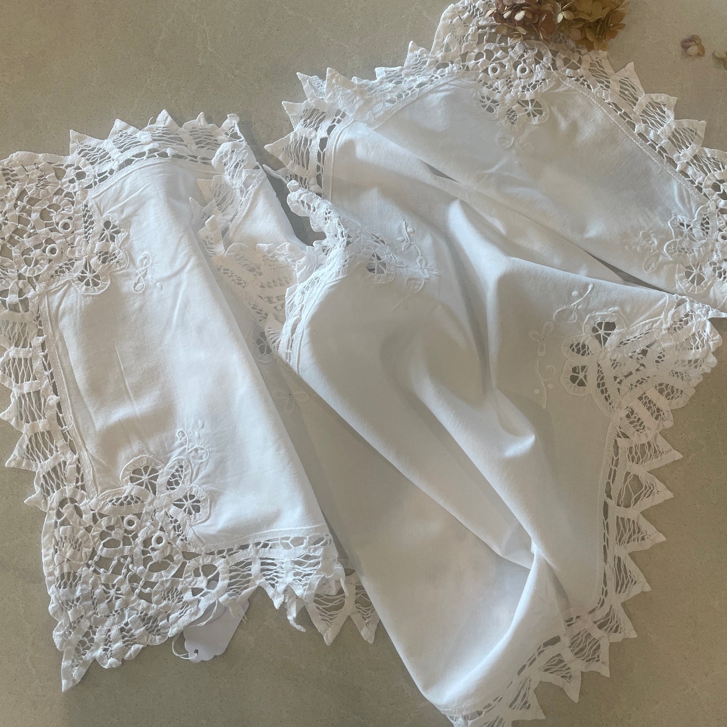 Battenburg lace table runner