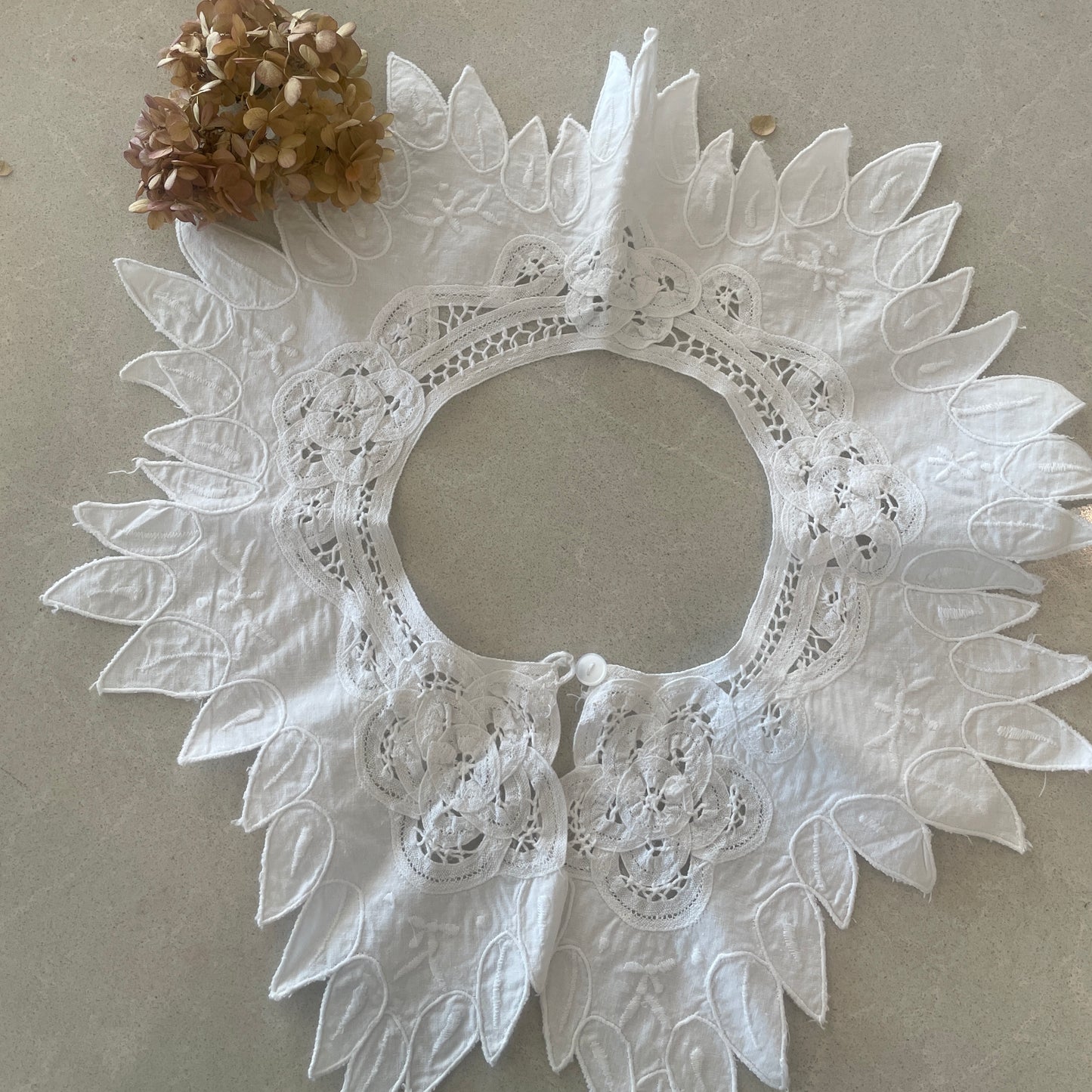 vintage battenburg lace collar