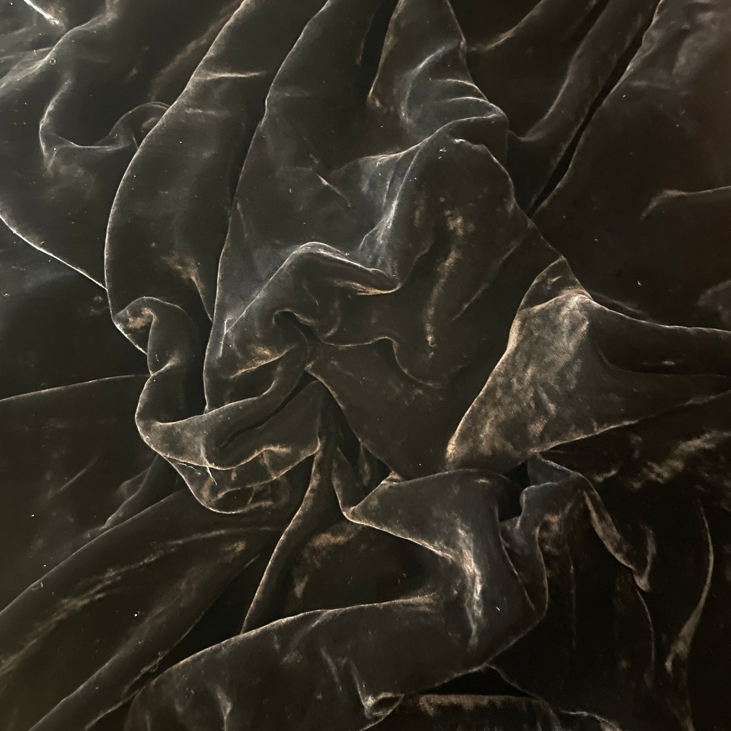 2.8m black silk rayon velvet