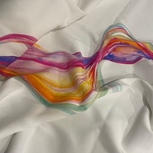 Rainbow flow stretch twill suiting