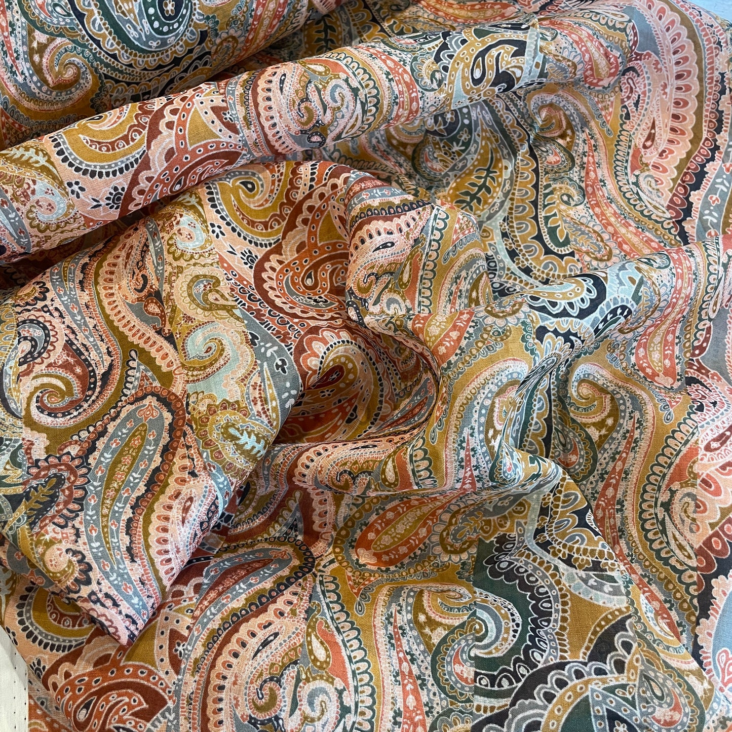 Desert paisley ramie