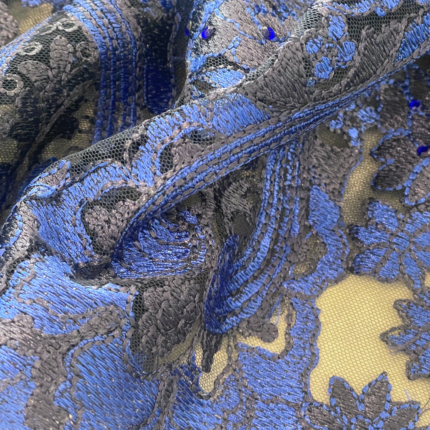 Montana Royal diamanté studded embroidered tulle