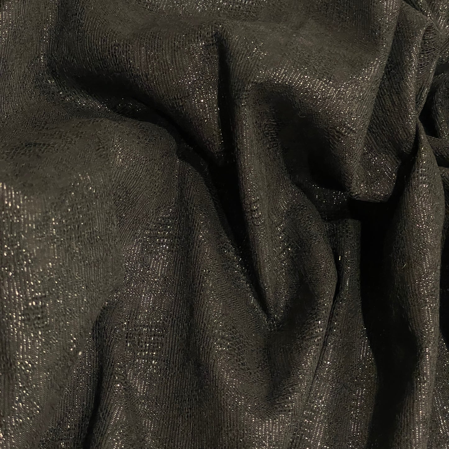 Black heart lurex gauze