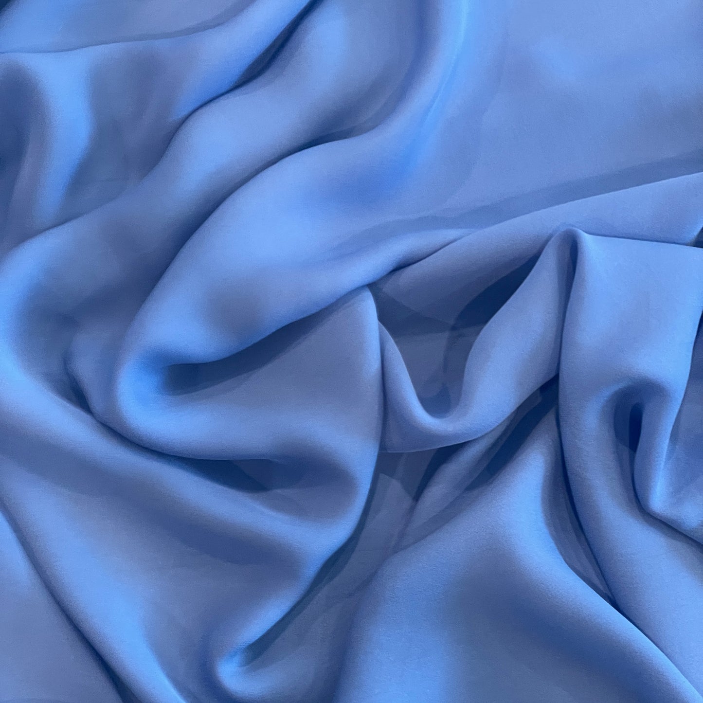 Aries blue silk crepe de chine