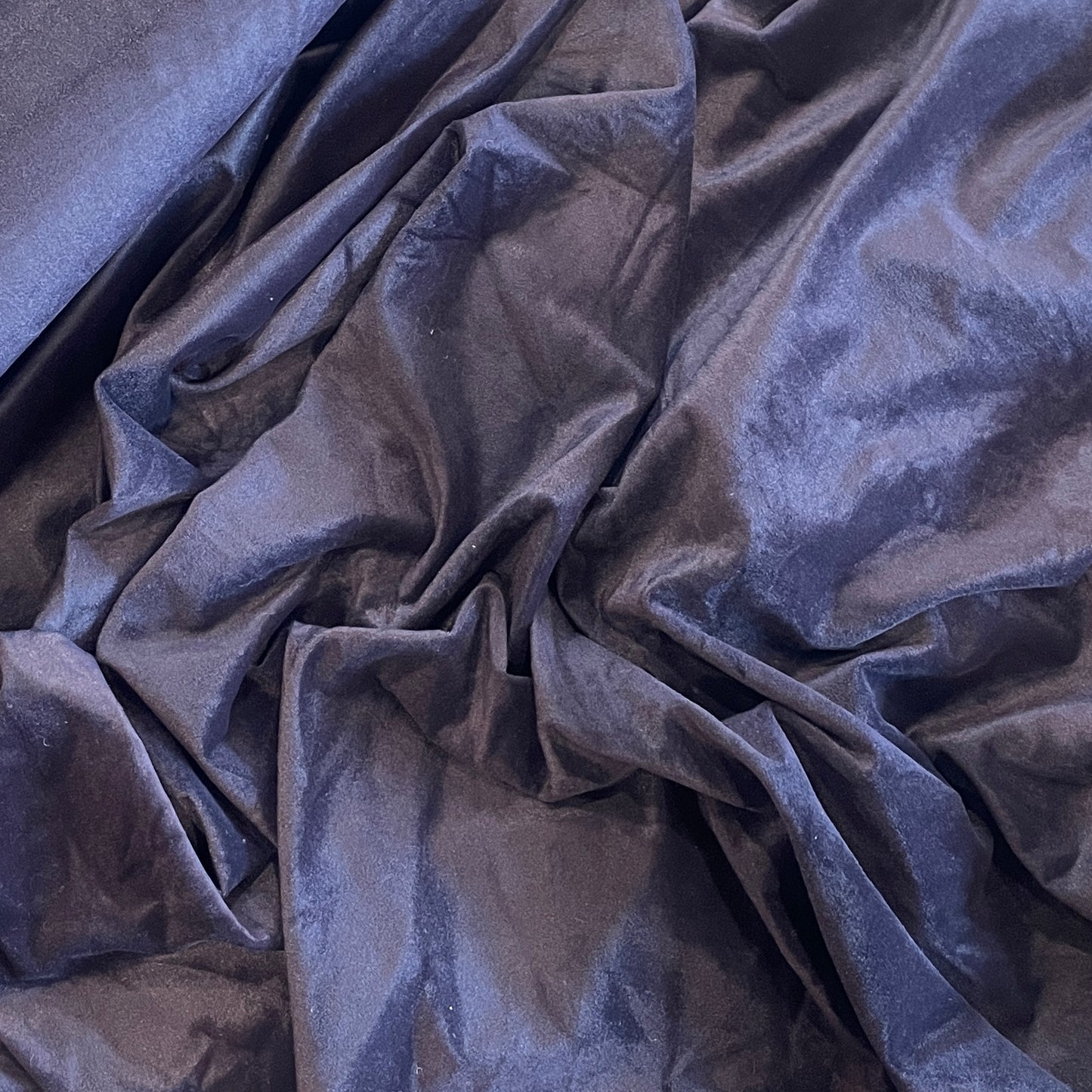 Deep plum stretch velvet