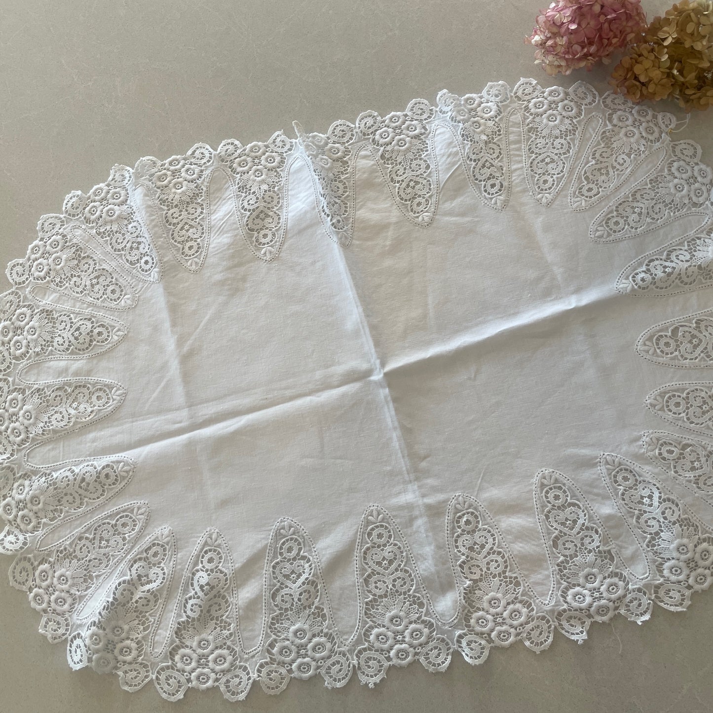 Antique hand worked table centre
