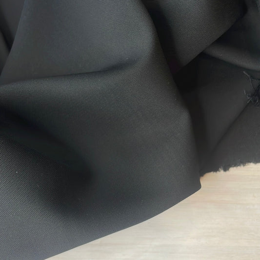 Lizzie black fused stretch woven suiting