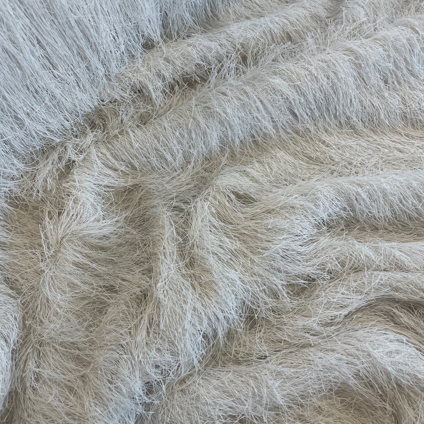 Arctic shaggy lurex knit