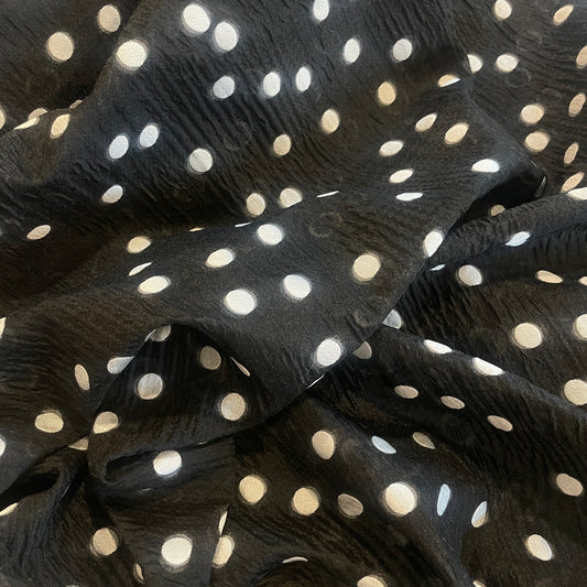 Tilbury jacquard spot crinkle organza