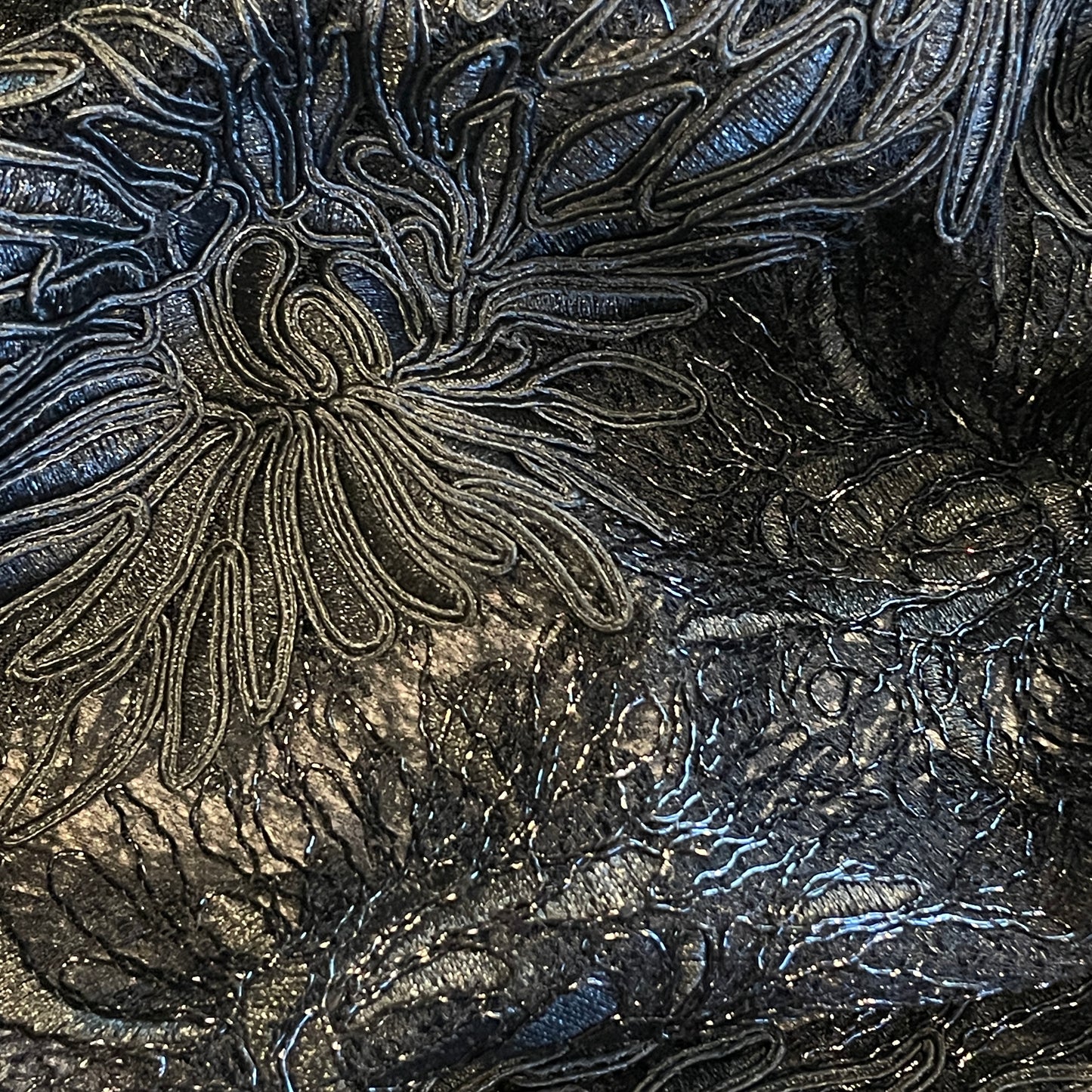 Protea embroidered corded mesh