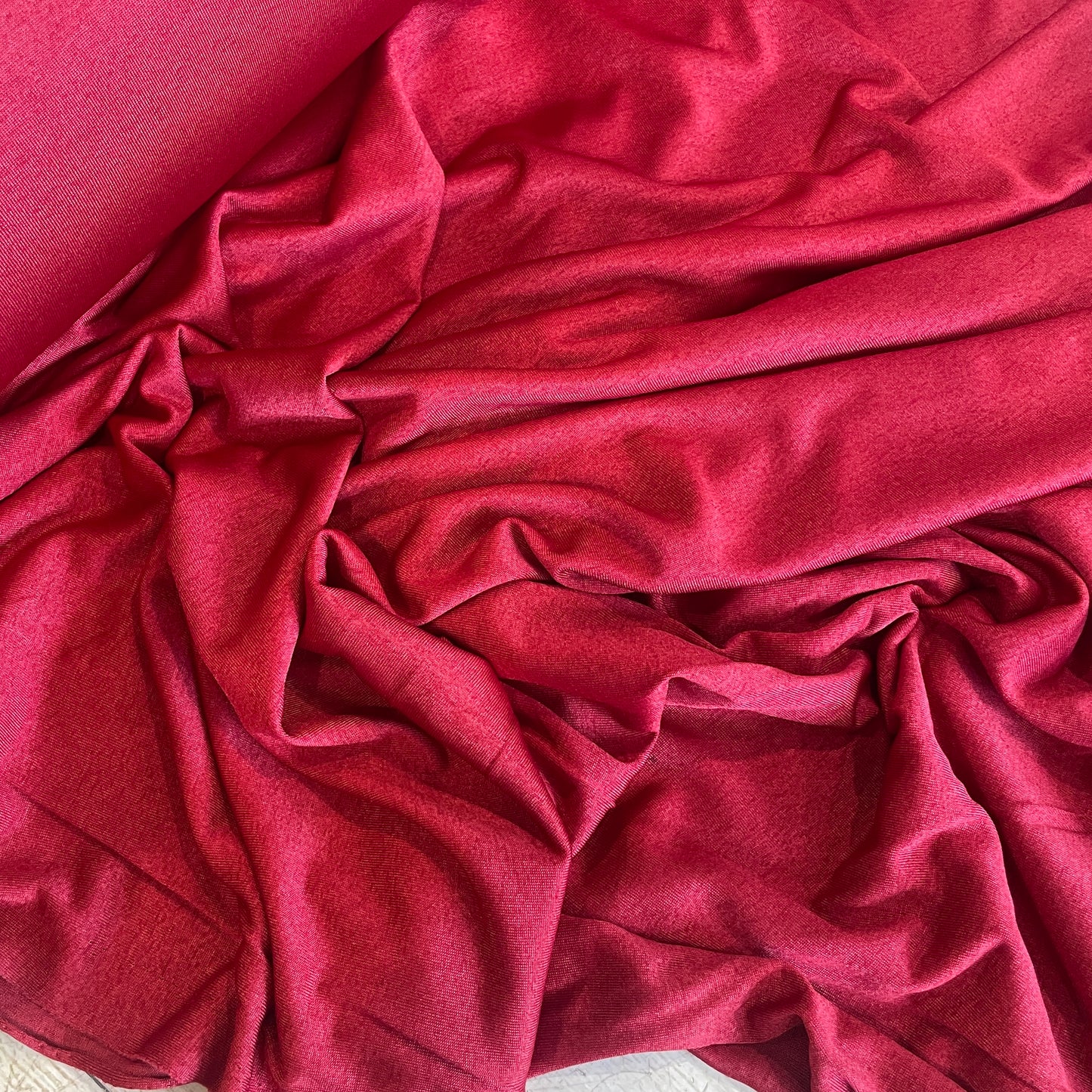 Ruby red slinky viscose jersey
