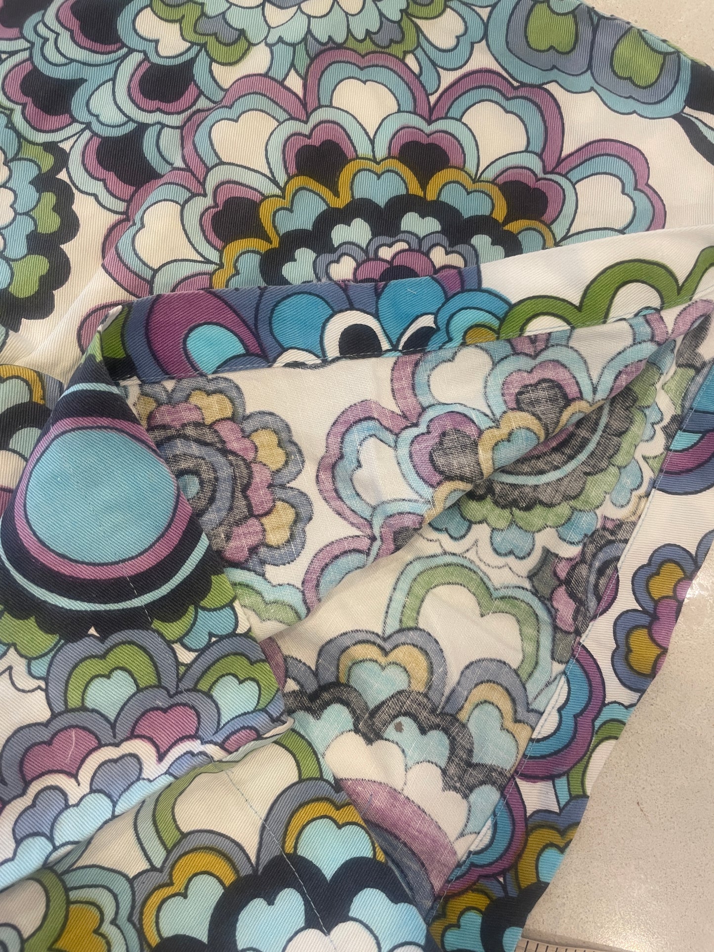 retro floral pillow slip
