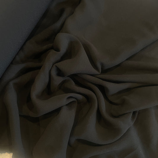 Swish black lightweight crepe