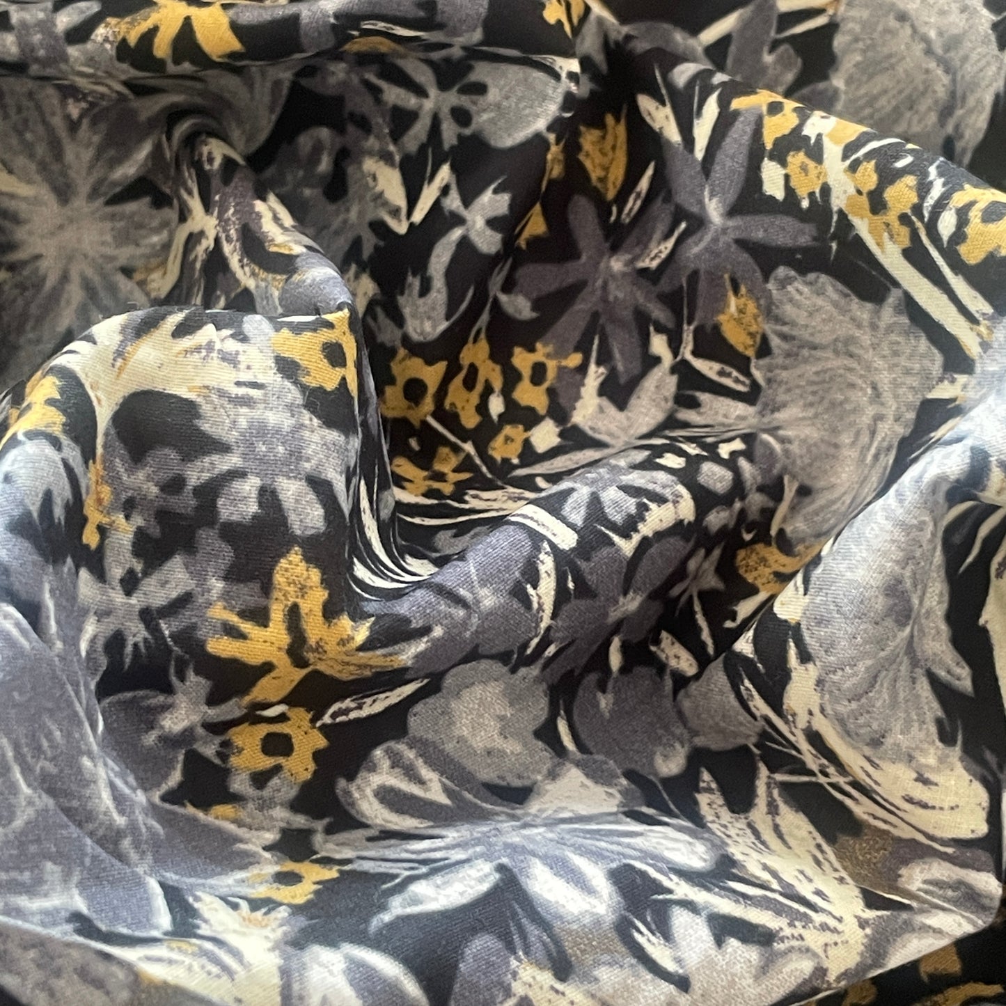 Midnight garden shadows cotton lawn