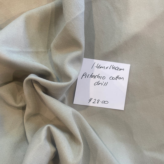 1.4m pistachio cotton drill