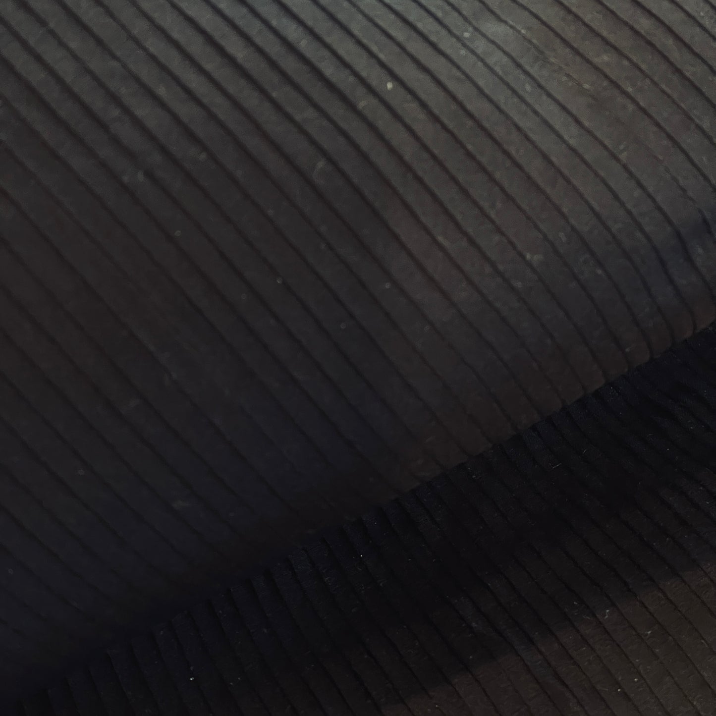 Black fine stitch pleated silk organza