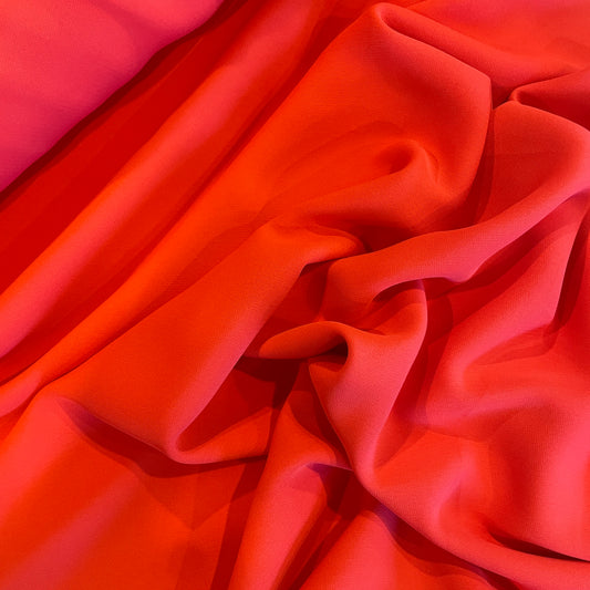 Tangerine luxe drape stretch suiting