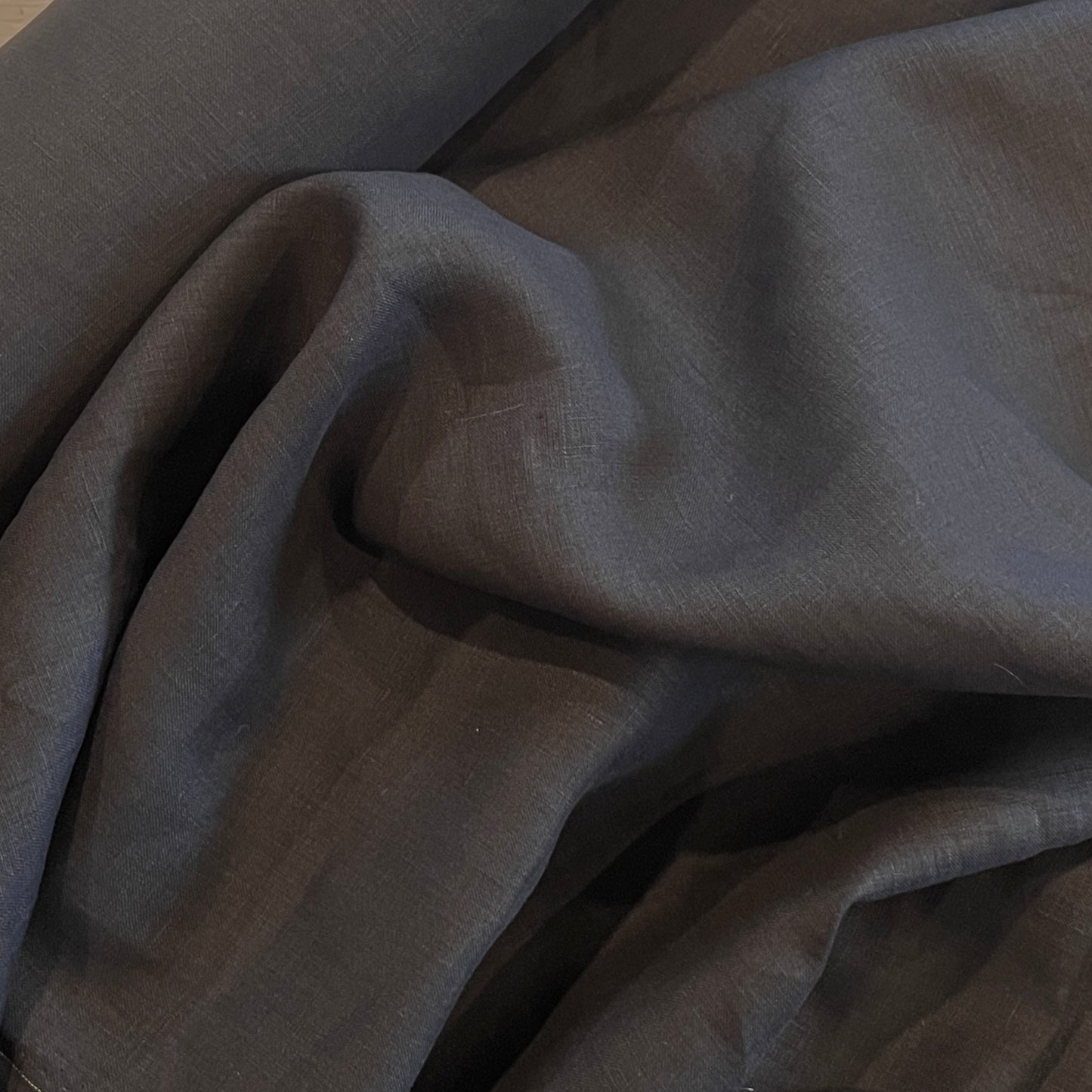 Midnight black linen
