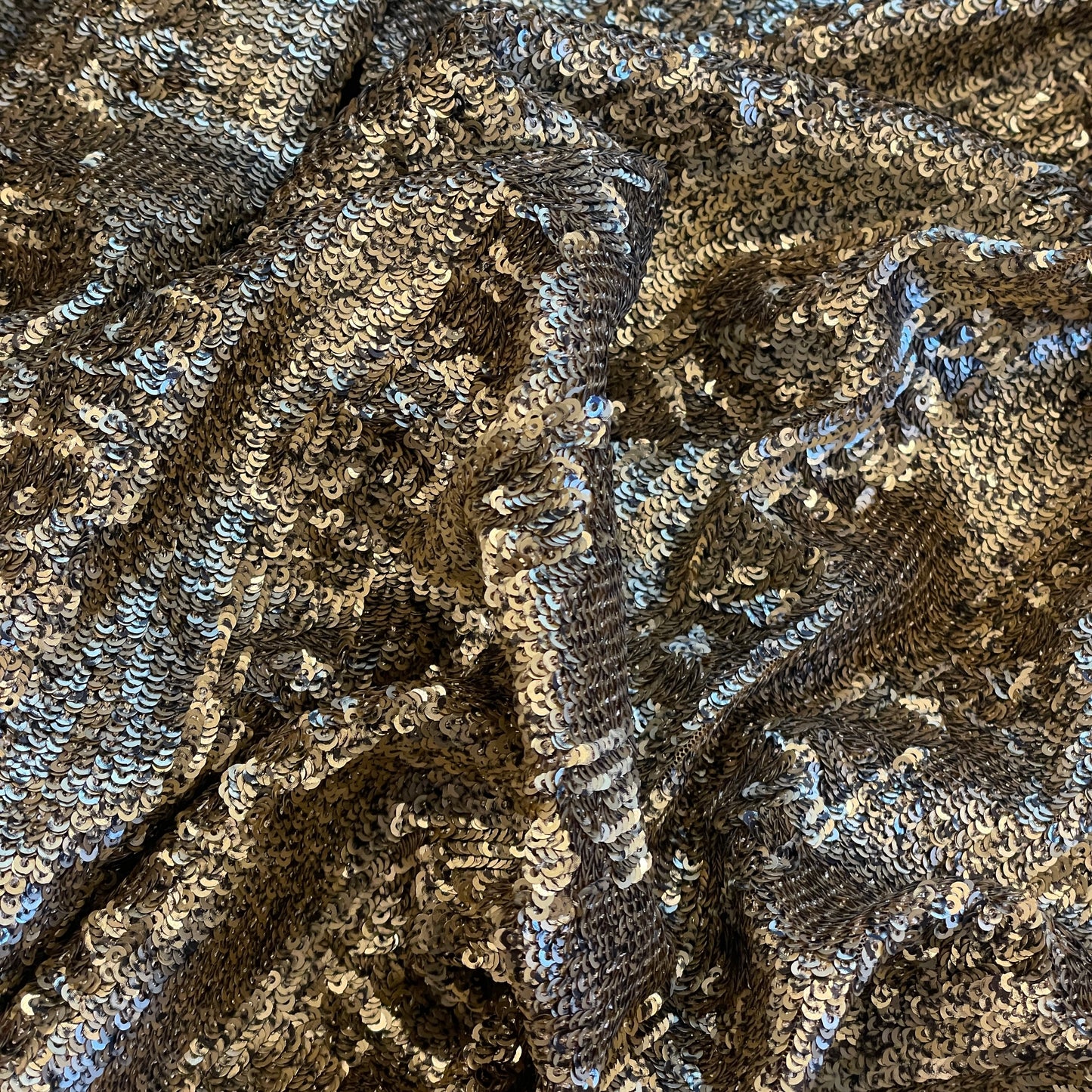 Gold bar sequin mesh