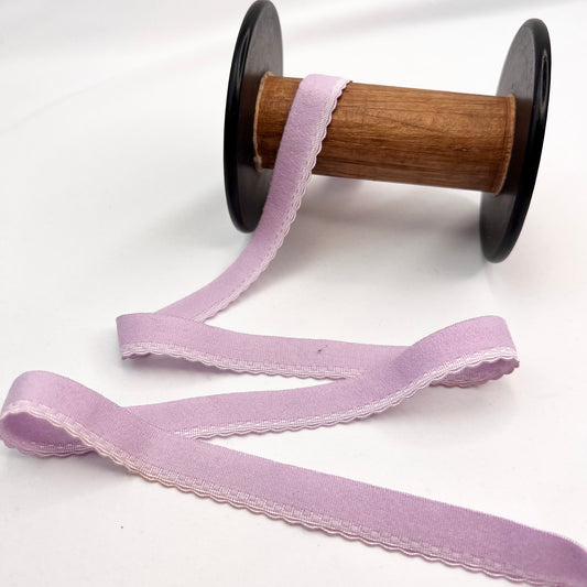 15mm mauve plush back picot