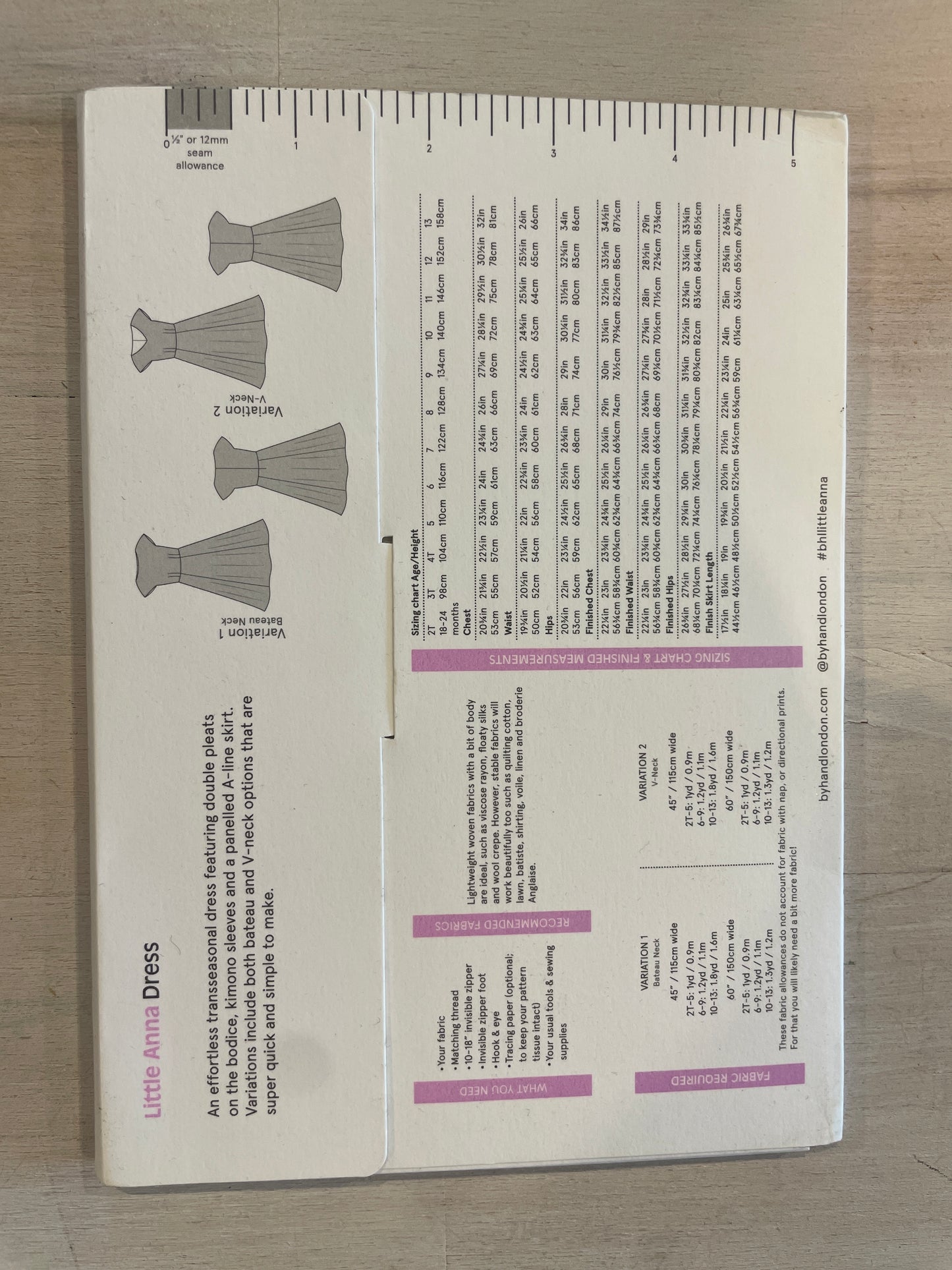 By hand London little Anna dress Age 2-13