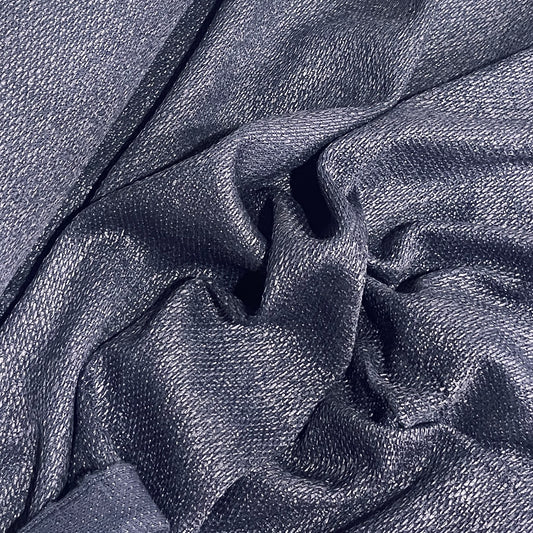 Navy Raffia Cotton Knit