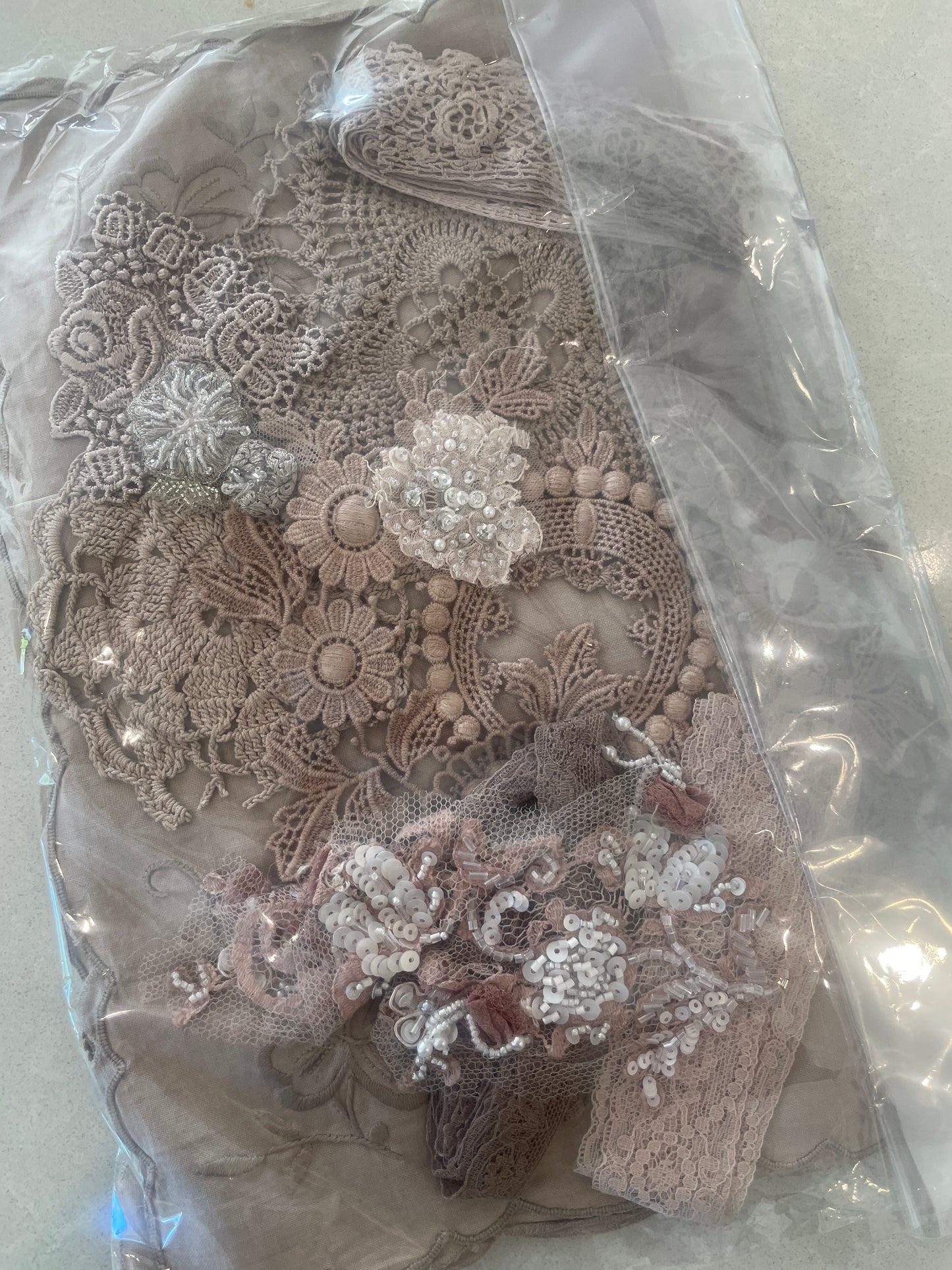Mocha vintage linen pack #12