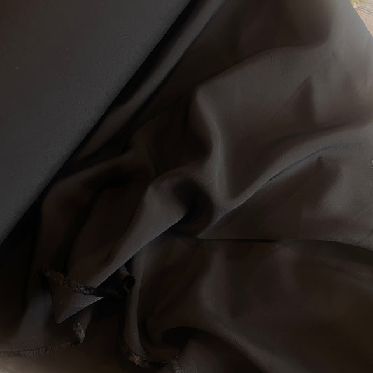 Tory black viscose crepe suiting