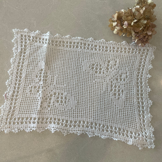 vintage crochet butterfly doiley