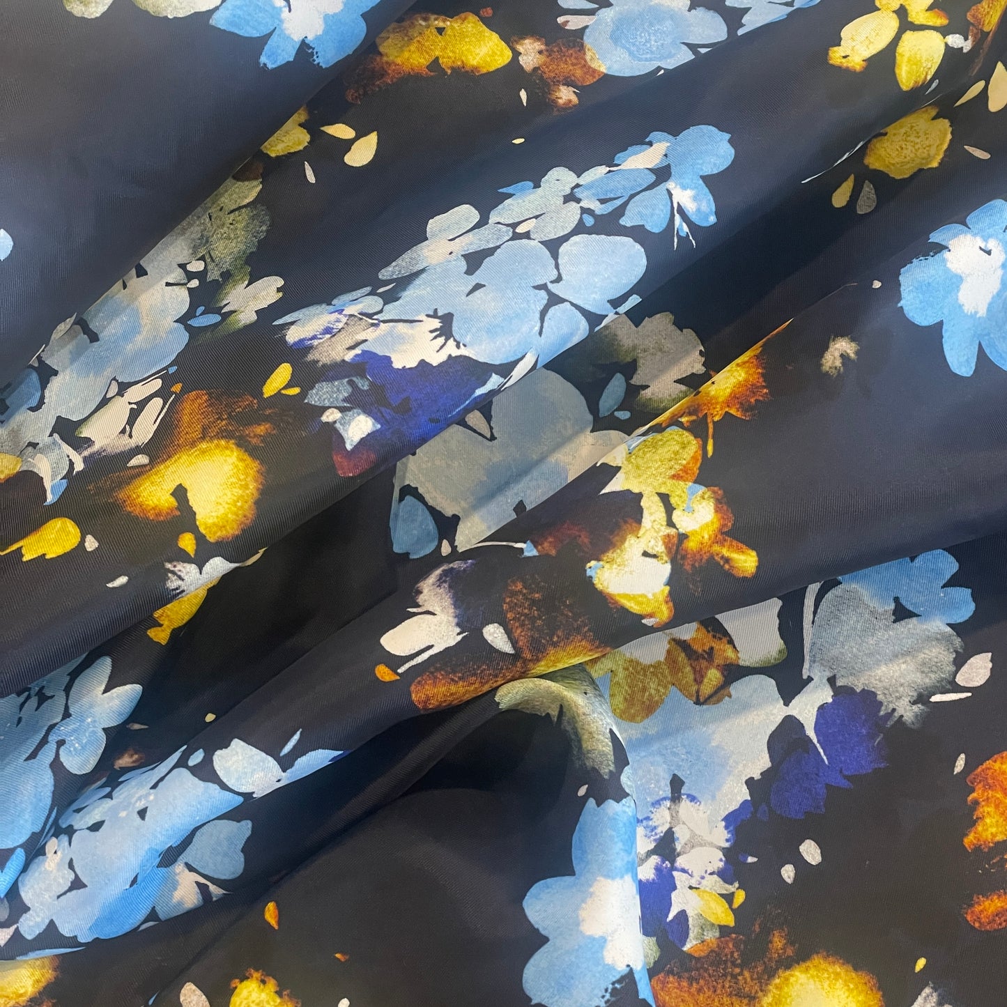 Midnight botanica viscose twill