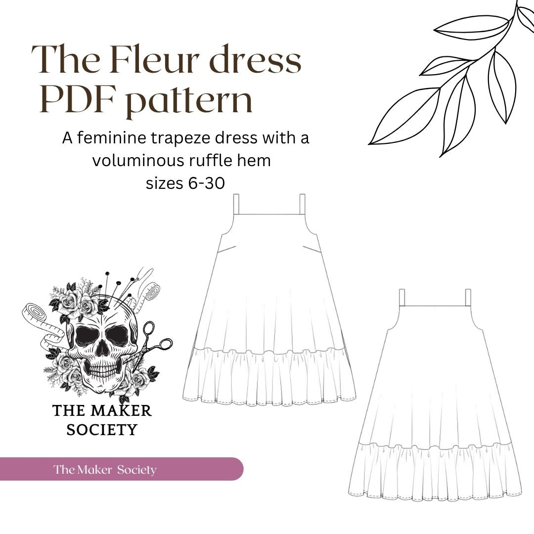 The Maker society Fleur dress PDF pattern