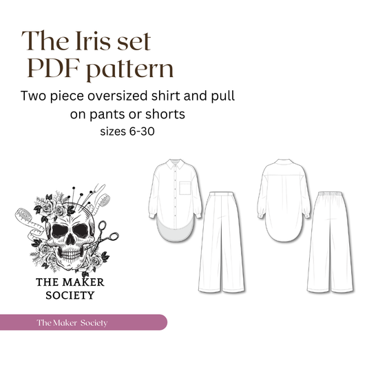 The Iris set PDF sewing pattern