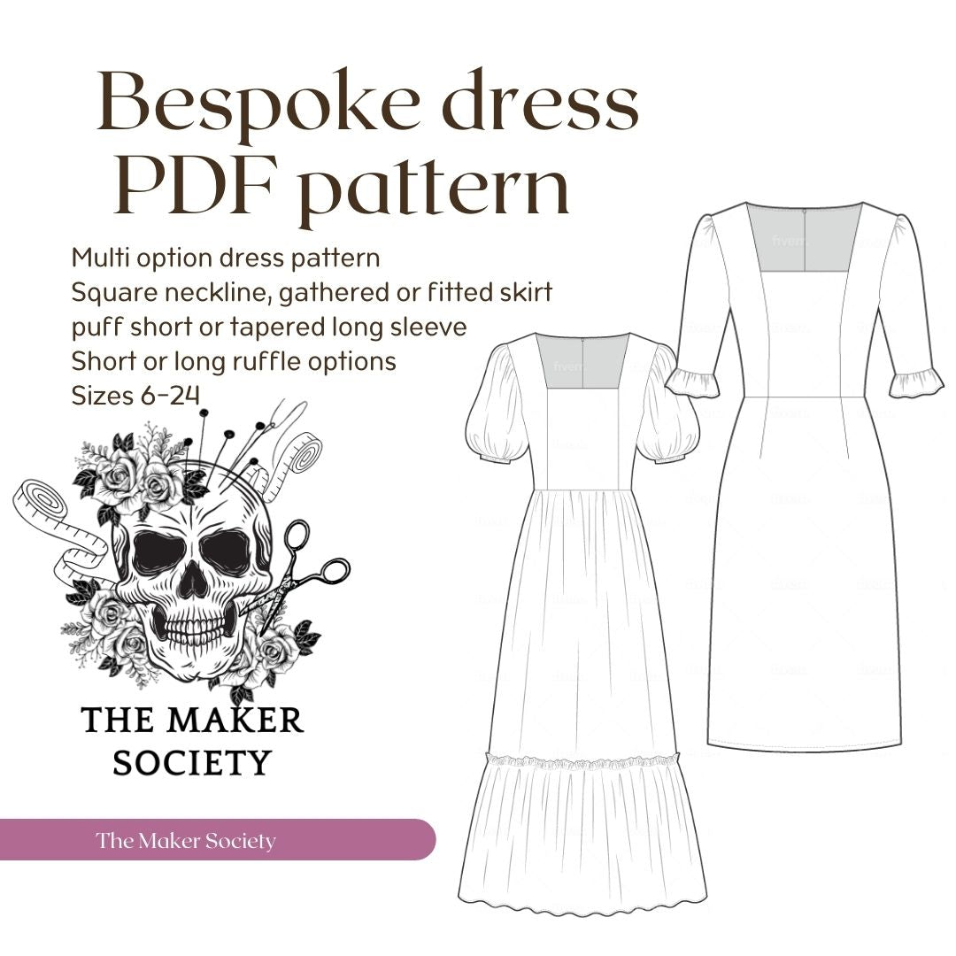 Bespoke dress  PDF pattern