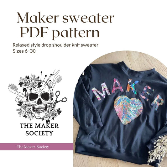 The Maker society sweater PDF pattern