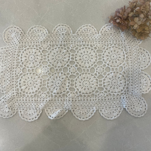 vintage natural placemat doily #9