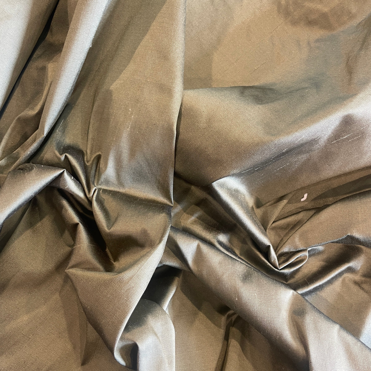 Olive shot silk dupion