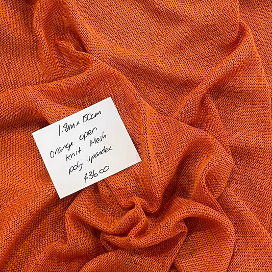 1.8m orange open mesh knit