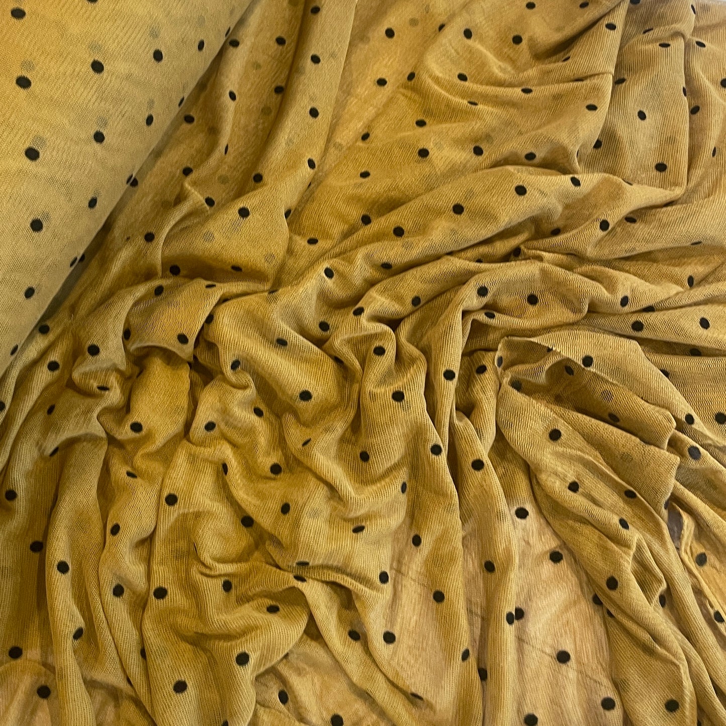 Missy flocked spot silk tulle