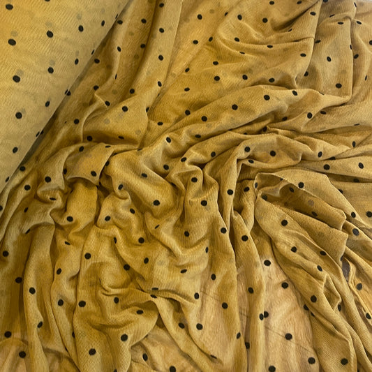 Missy flocked spot silk tulle