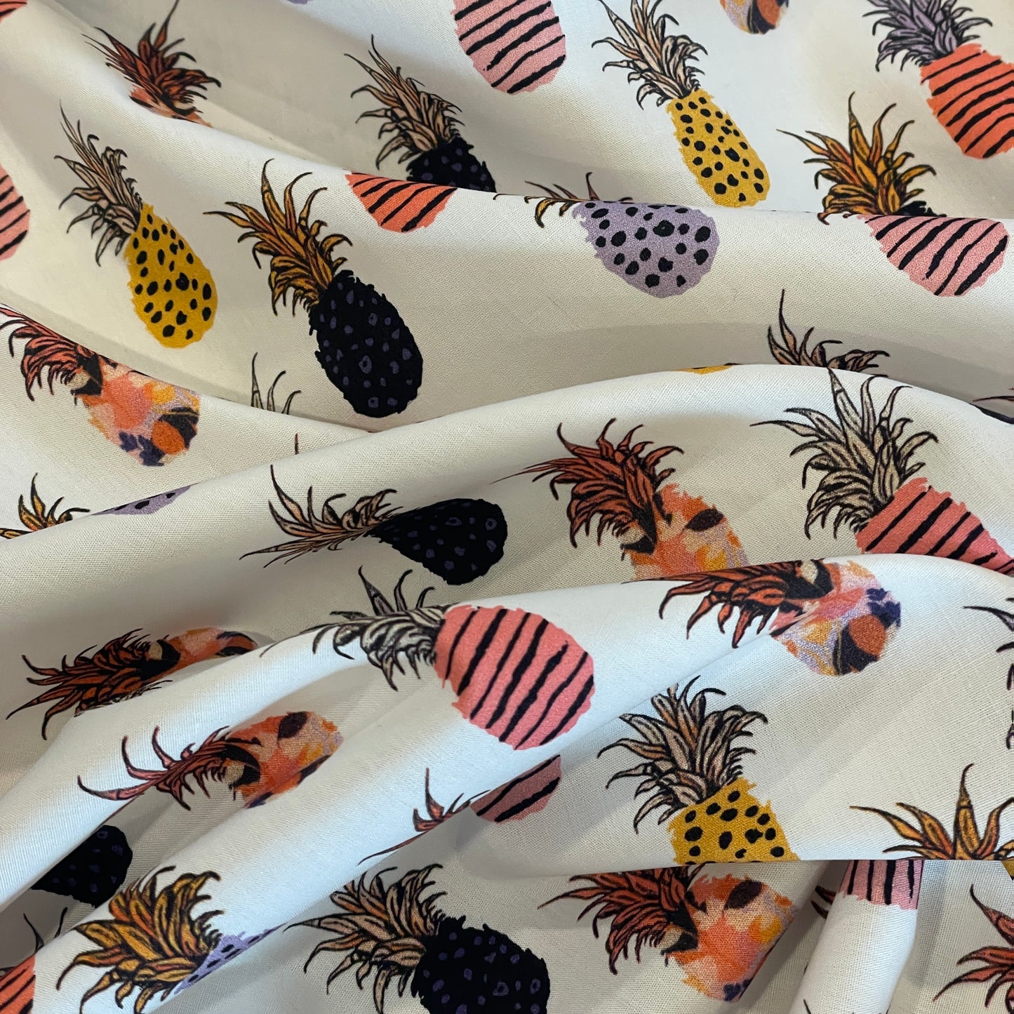 Pineapple party cotton shirting