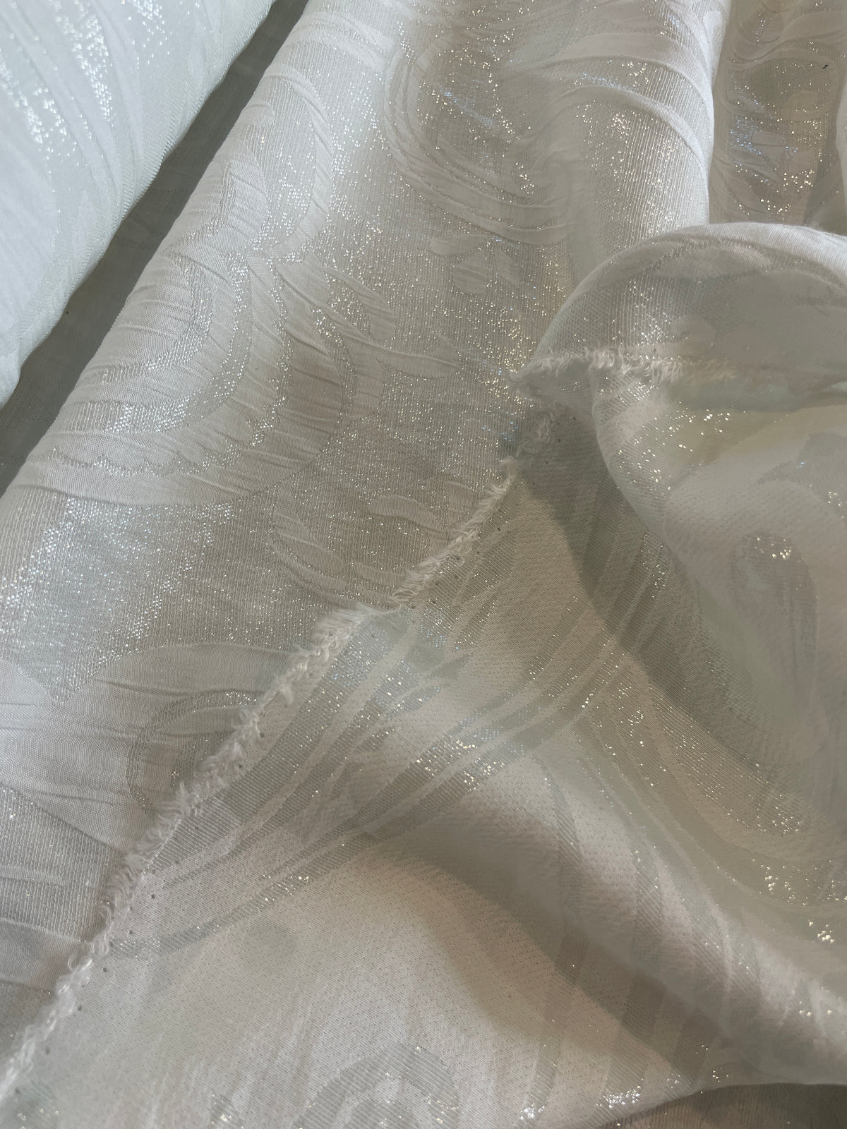 Ice swirl lurex jacquard