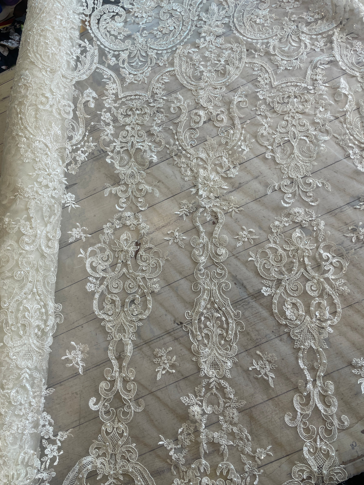 Imogen corded beaded lace