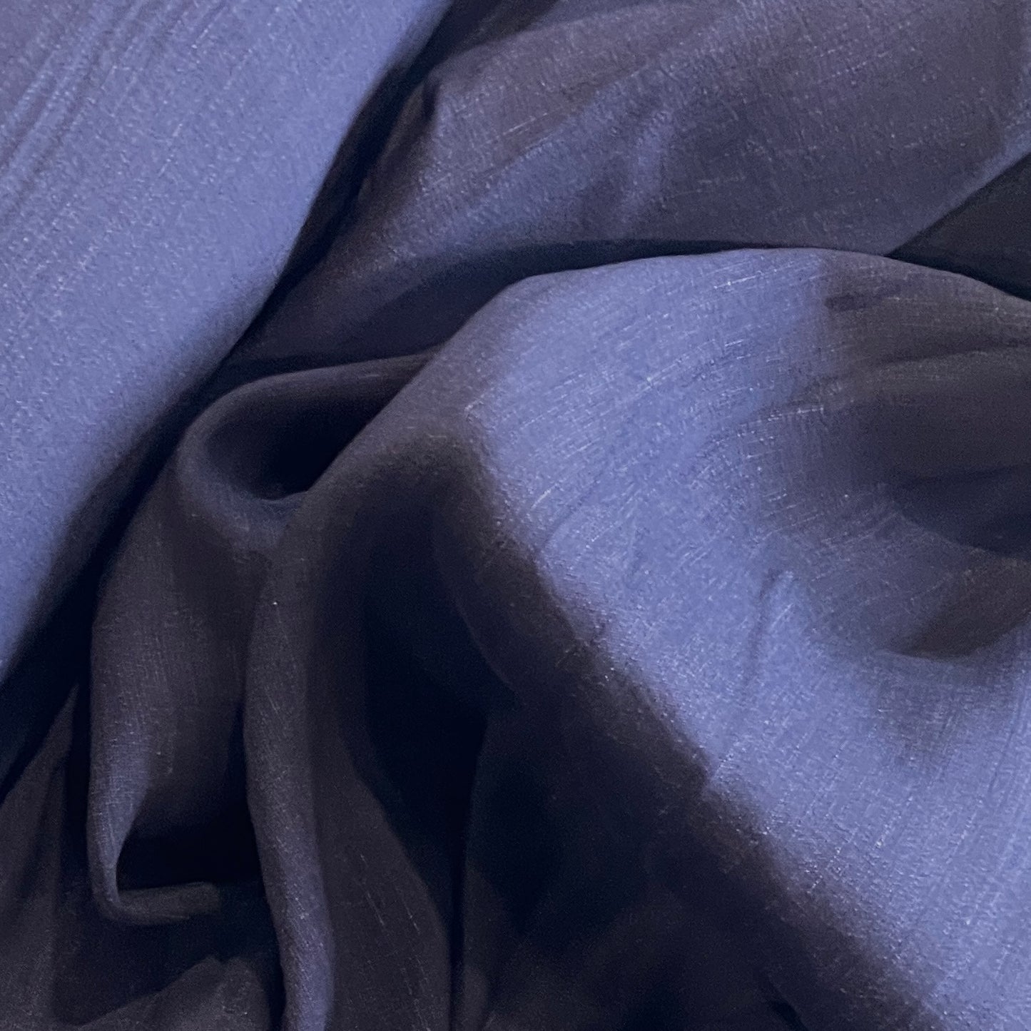 Navy plum satin back linen viscose