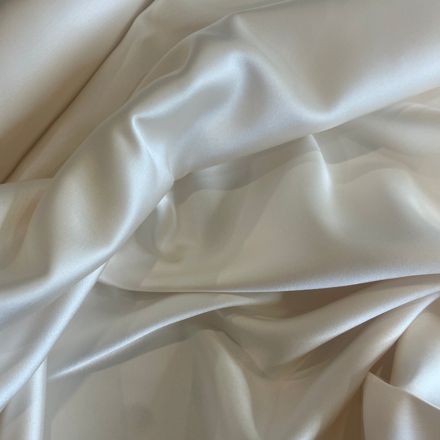 Cream luxe double faced heavy satin